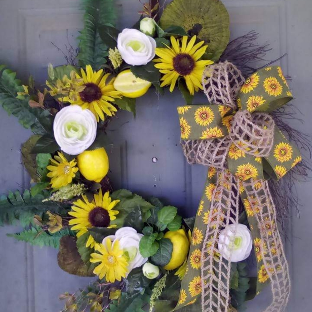 Custom lemon wreath